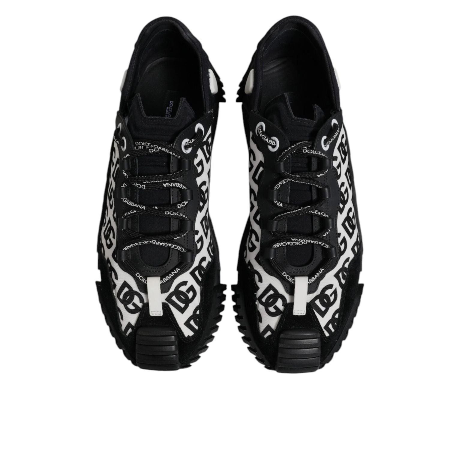 Dolce & Gabbana Black Logo Lace Up Low Top NS1 Sneakers Shoes