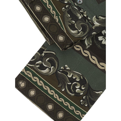 Dolce & Gabbana Green Cotton Casual Pants