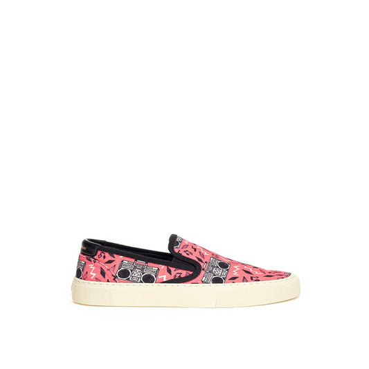 Saint Laurent Pink Cotton Platform Sneakers Saint Laurent