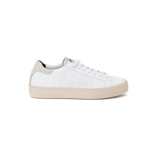 P448 White Leather Low Top Sneakers