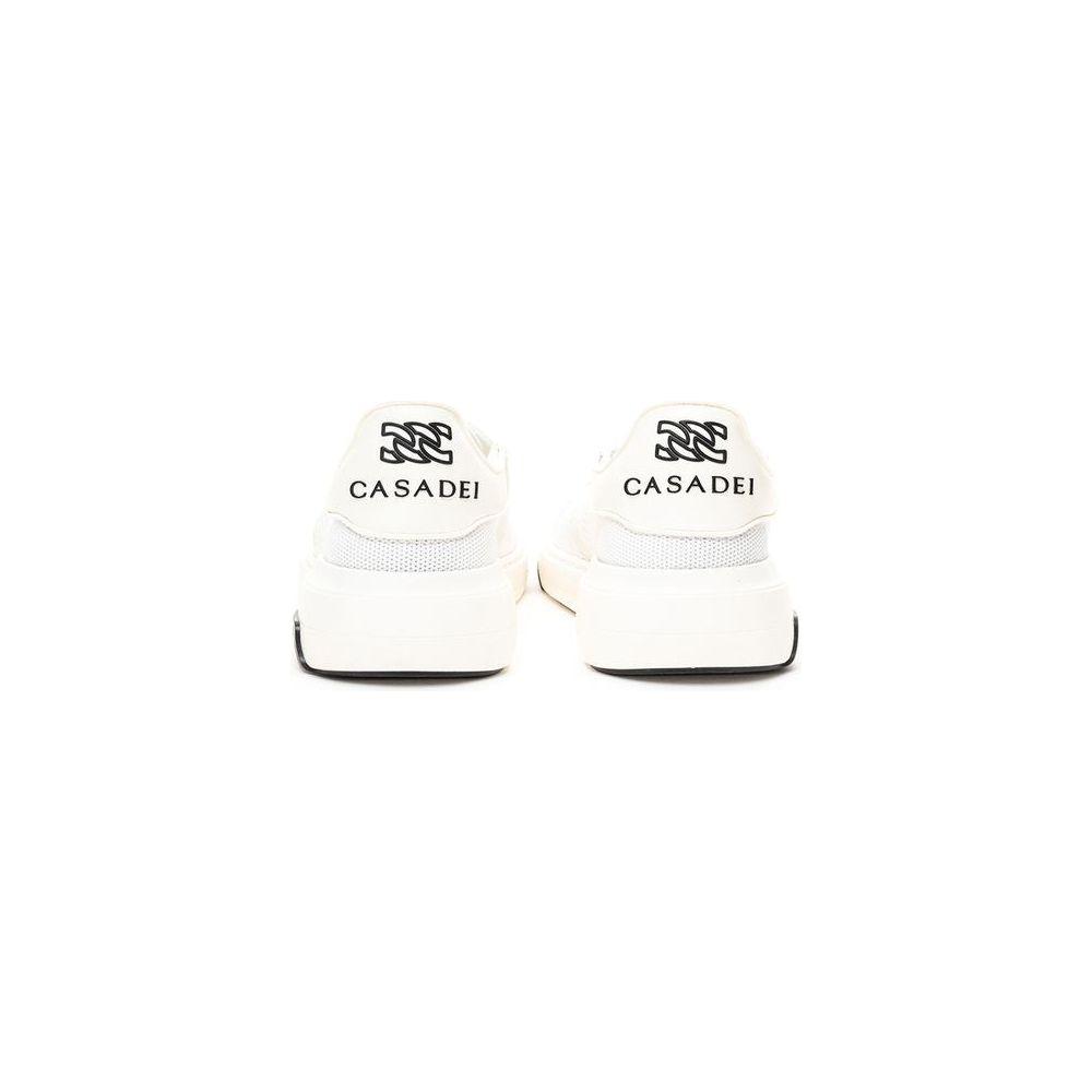 Casadei White Leather Athletic Sneakers
