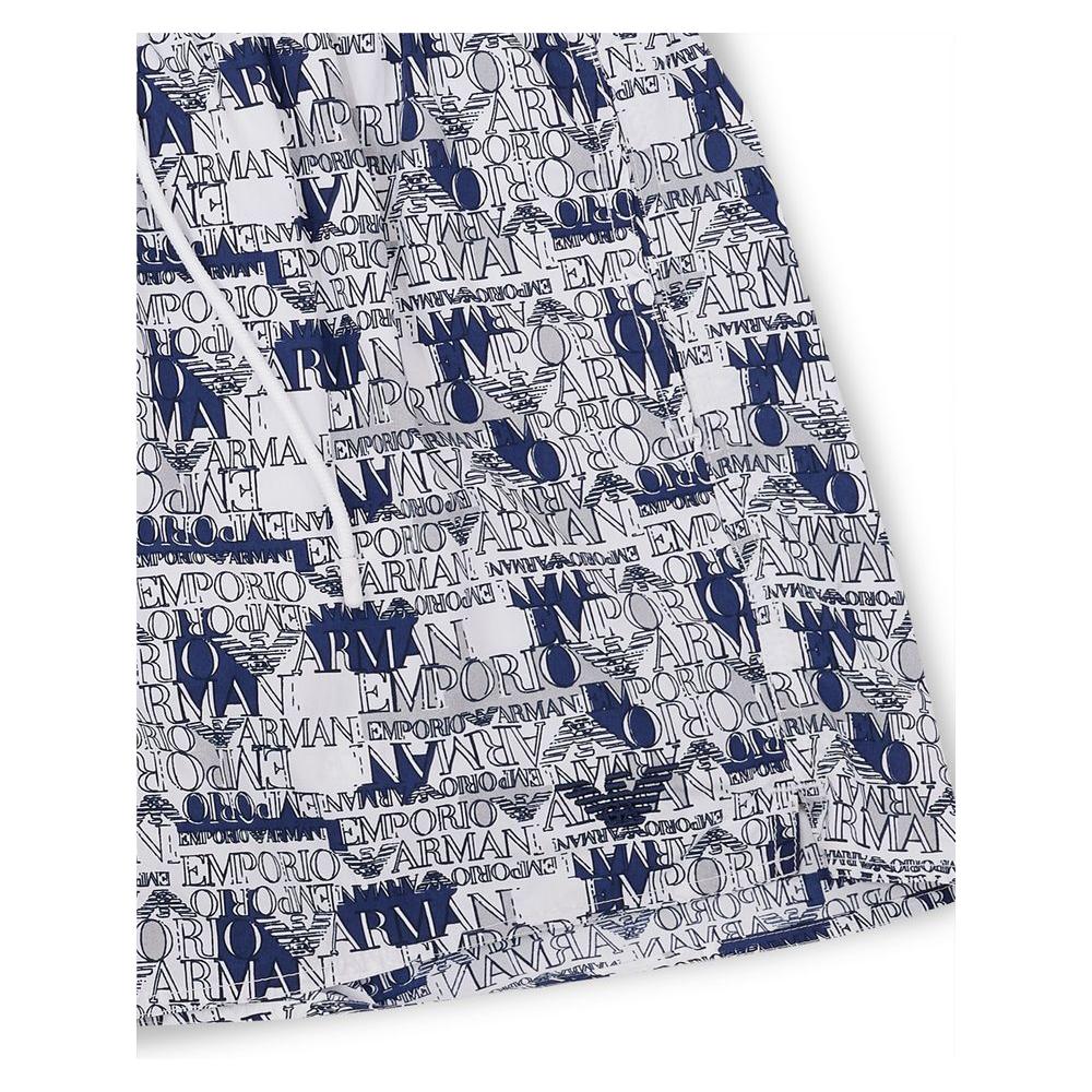 Emporio Armani White Polyester Swim Shorts