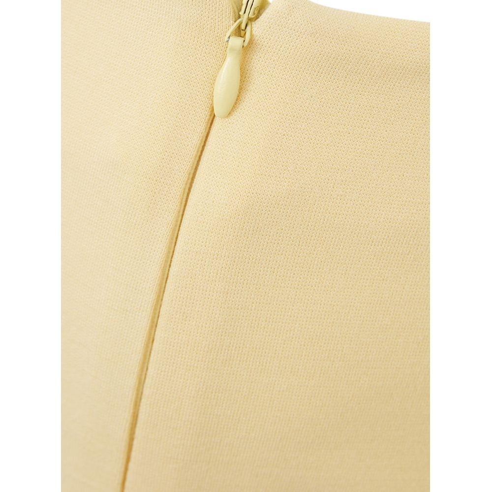 Lardini Yellow Viscose Midi Skirt