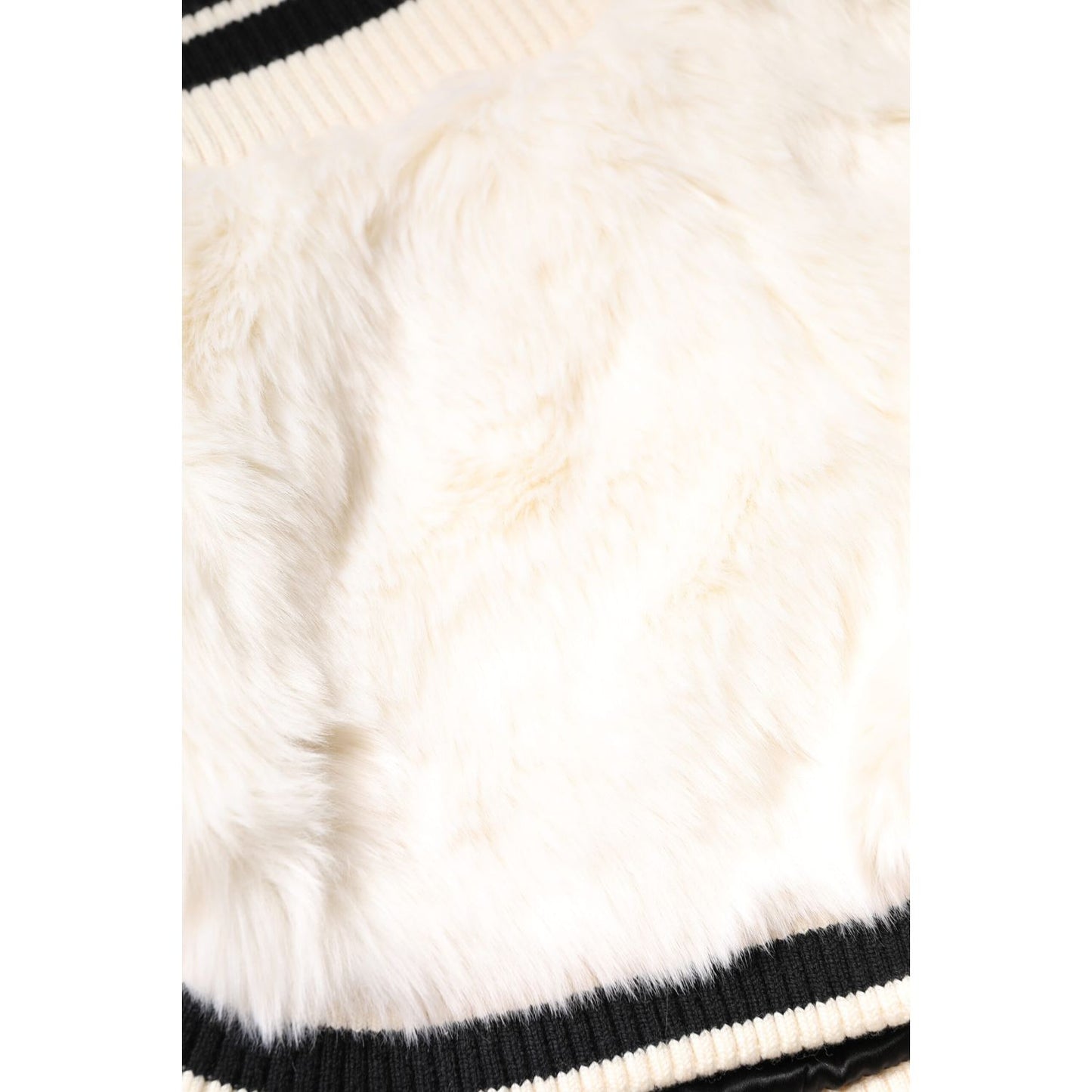 Dolce & Gabbana White Faux Fur High Waisted Hot Pants Short