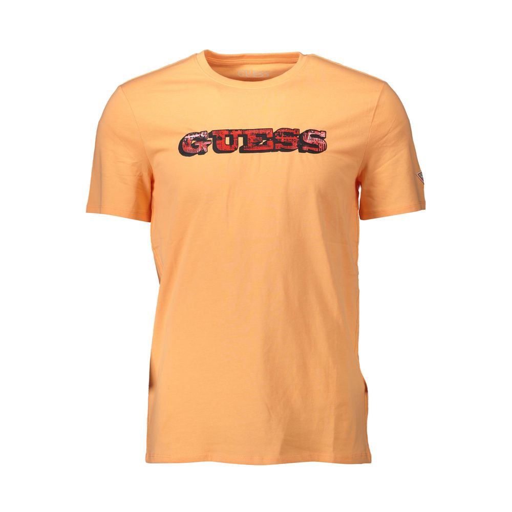 Guess Jeans Arancione Cotton Mens T-Shirt