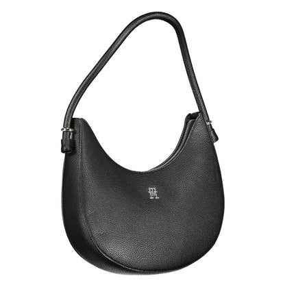Tommy Hilfiger Black Polyurethane Women Handbag