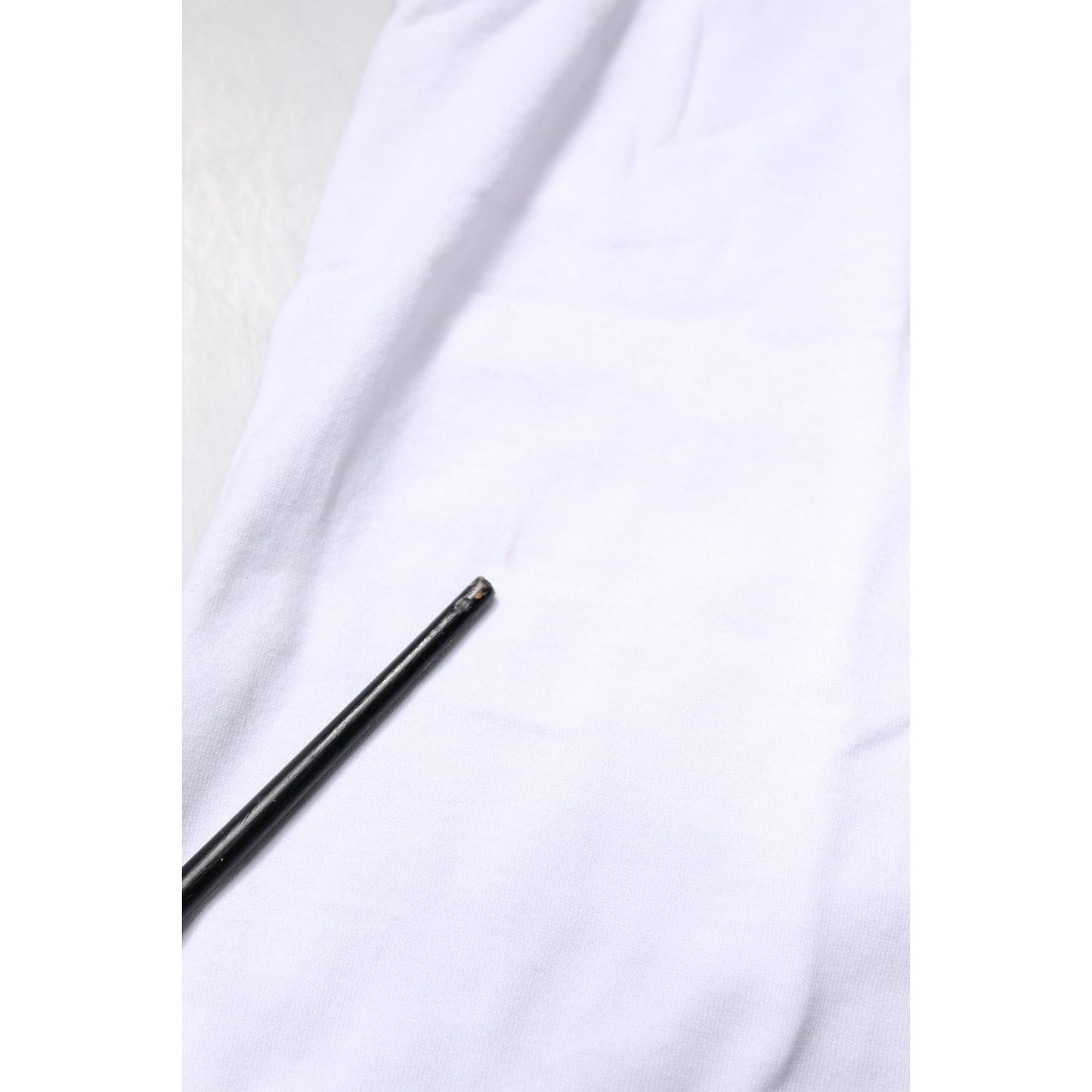 Dolce & Gabbana White Cotton Anchor Chain Embroidery Tank Top