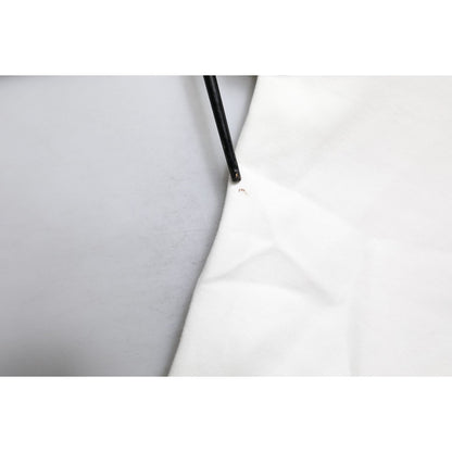 Dolce & Gabbana White Cotton Blend 3/4 Sleeves Blouse Top