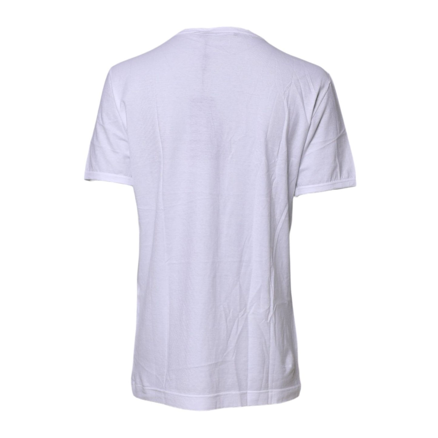 Dolce & Gabbana White Short Sleeves Round Neck Top T-shirt