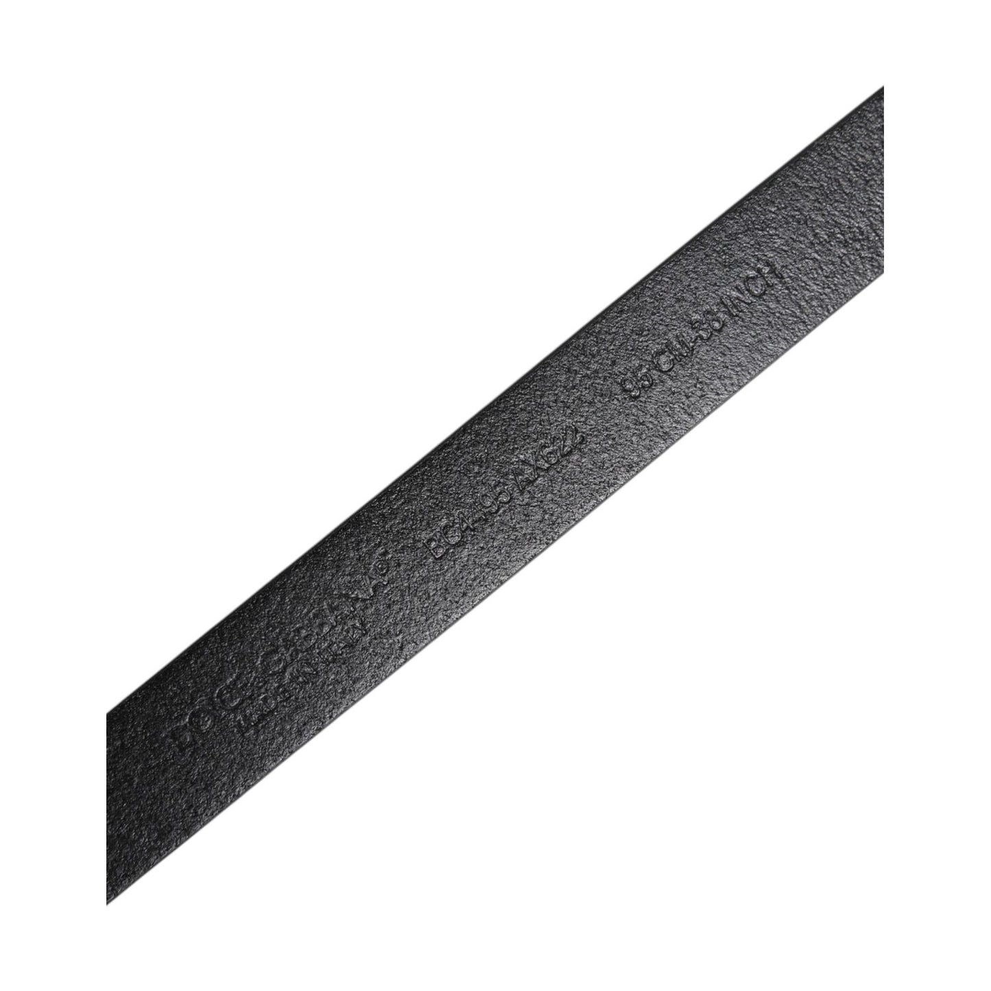 Dolce & Gabbana Black Calf Leather Gold Metal Buckle Belt