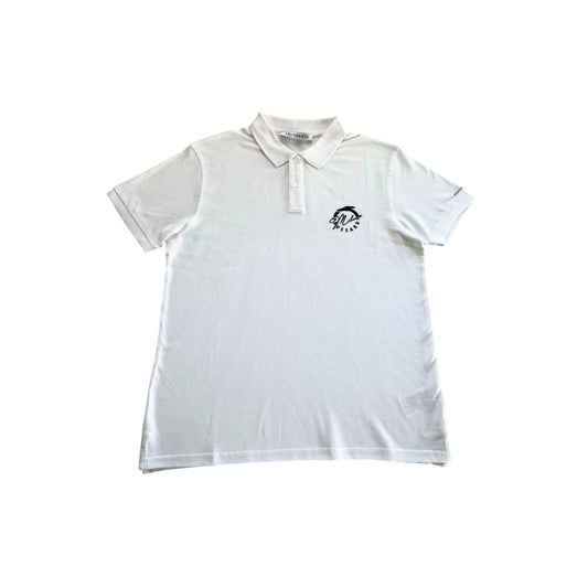 Trussardi Beachwear White Cotton Polo Shirt Trussardi Beachwear