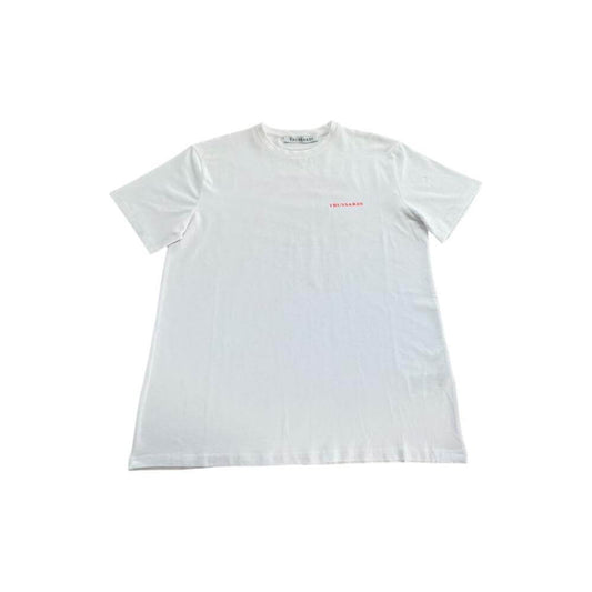 Trussardi Beachwear White Cotton T-Shirt Trussardi Beachwear