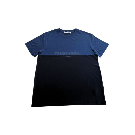 Trussardi Beachwear Blue Polyester T-Shirt Trussardi Beachwear