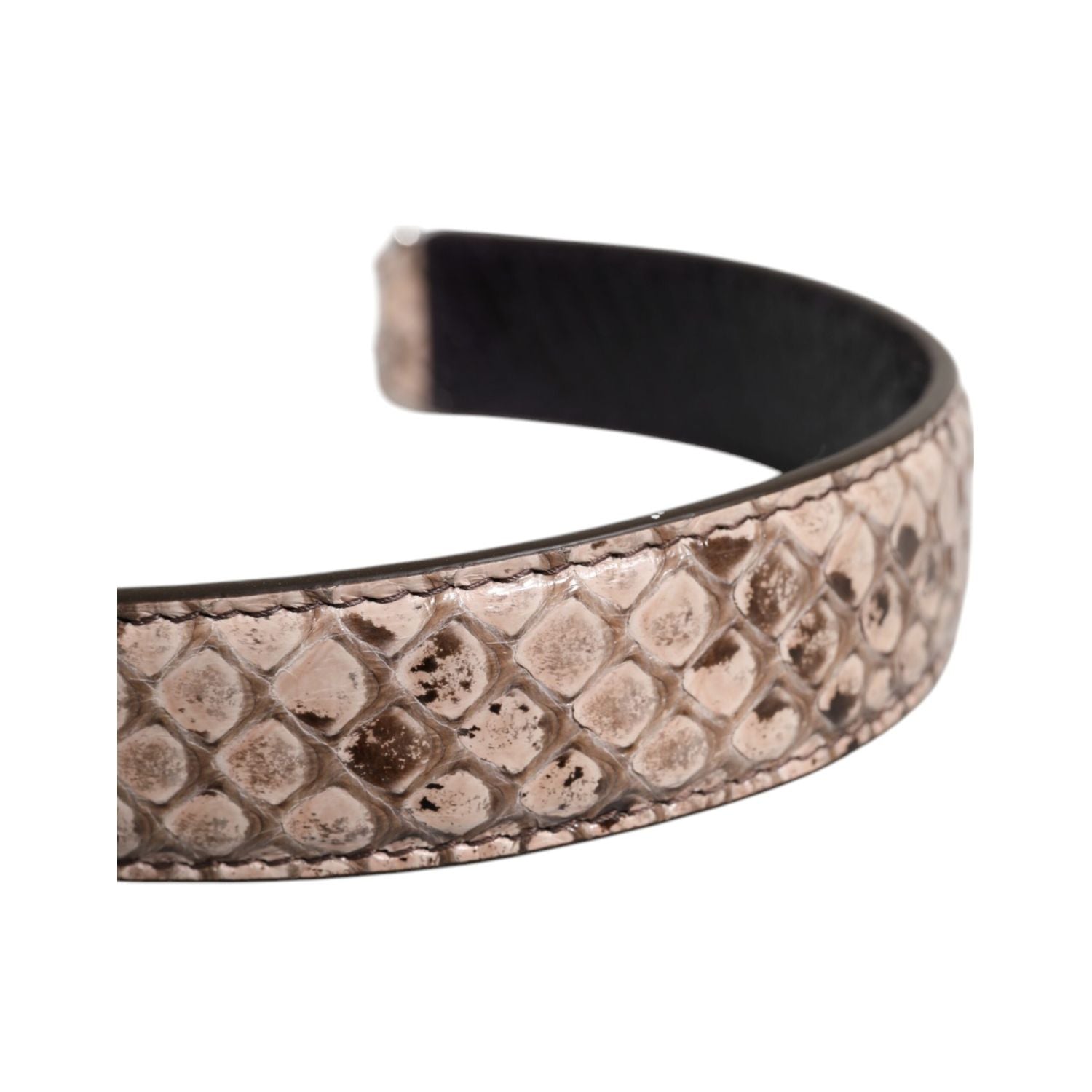 Dolce & Gabbana Black Cream Exotic Leather Bag Shoulder Strap