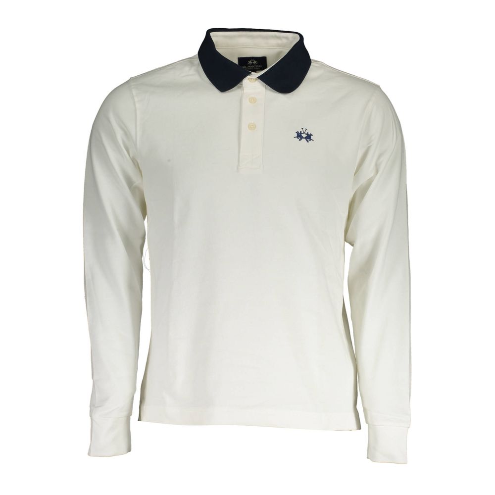 La Martina White Cotton Mens Polo Shirt