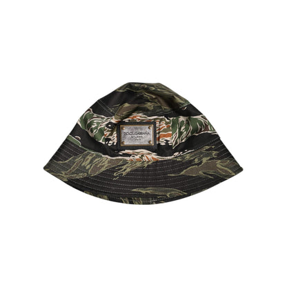 Dolce & Gabbana Multicolor DG Plaque Wide Brim Bucket Hat