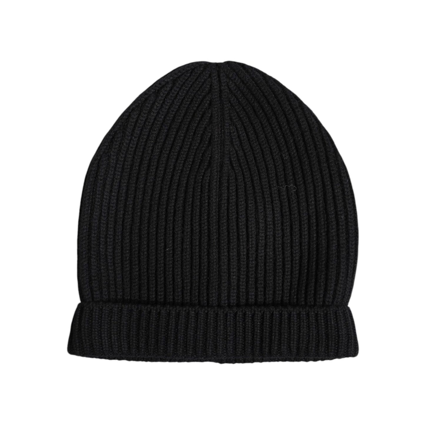 Dolce & Gabbana Black Cashmere Knitted Winter Beanie Hat