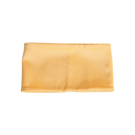 Dolce & Gabbana Yellow Nylon Stretch Women Neck Warmer Scarf Dolce & Gabbana