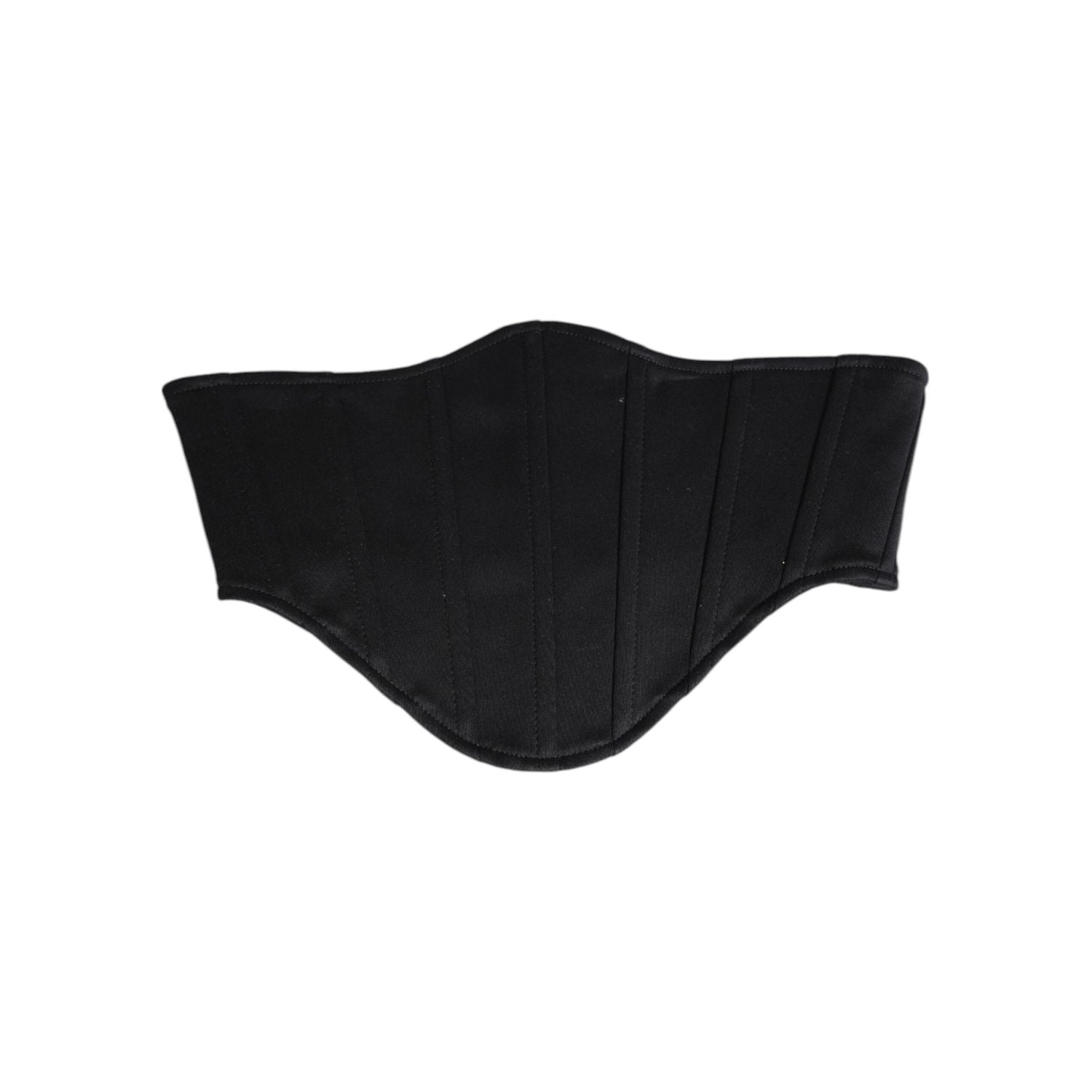 Dolce & Gabbana Black Cotton Waist Tuxedo Belt Cummerbund