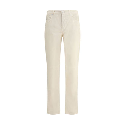 Brunello Cucinelli White Cotton Casual Pants Brunello Cucinelli