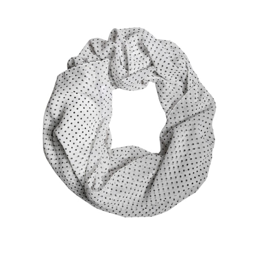 Dolce & Gabbana White Polka Dots Polyester Wrap Shawl Scarf Dolce & Gabbana