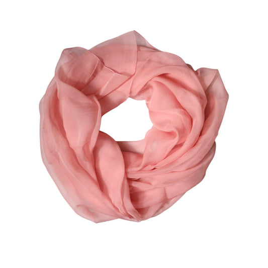Dolce & Gabbana Pink Silk Rectangle Women Wrap Shawl Scarf Dolce & Gabbana