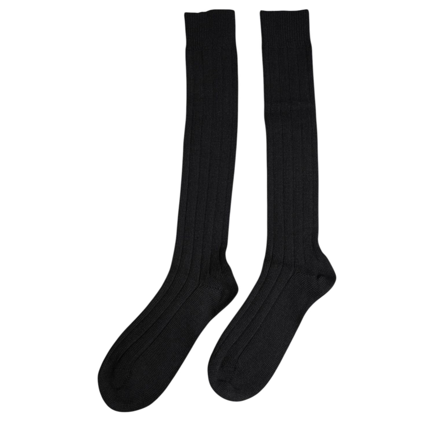 Dolce & Gabbana Black DG Logo Print Over The Calf Socks