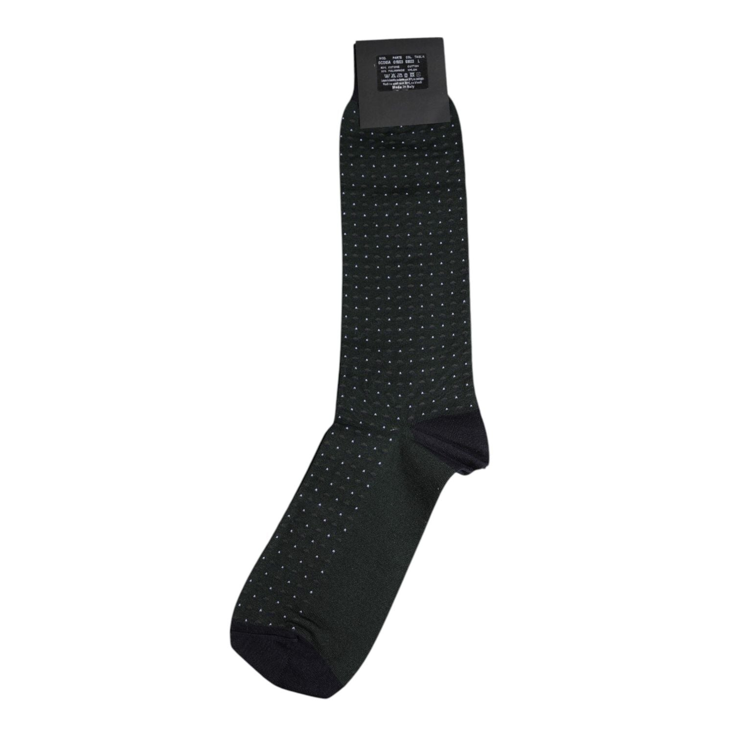 Dolce & Gabbana Black Polka Dots Cotton Mid Calf Socks