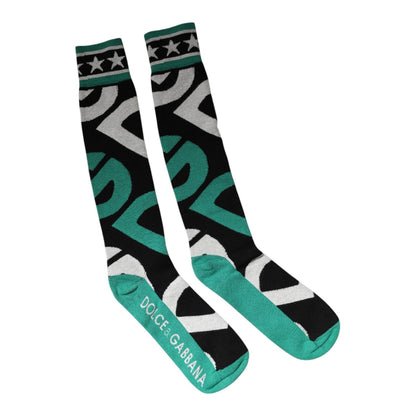 Dolce & Gabbana Multicolor Cotton Stretch Over Calf Socks