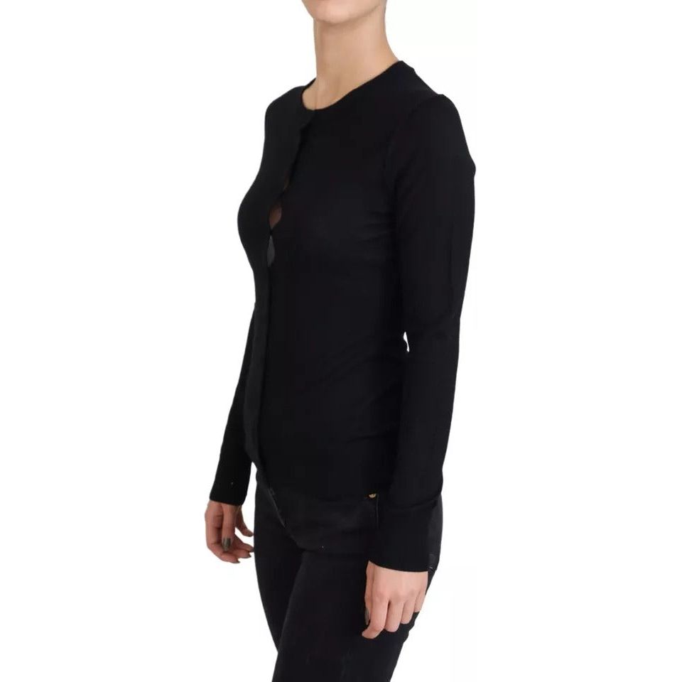 Black Long Sleeve Blouse Sweater