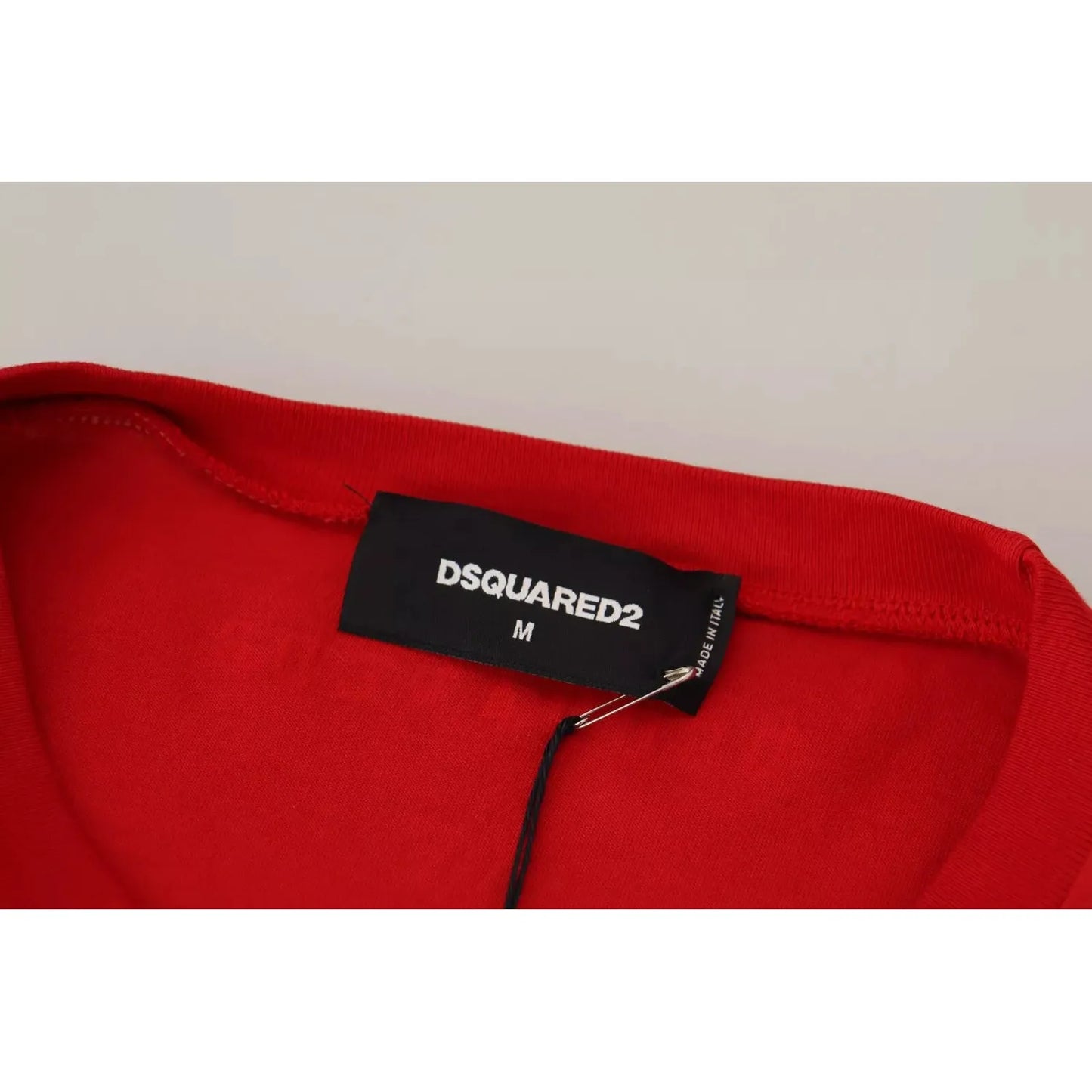 Dsquared² Red Printed Cotton Short Sleeves Crewneck T-shirt red-printed-cotton-short-sleeves-crewneck-t-shirt