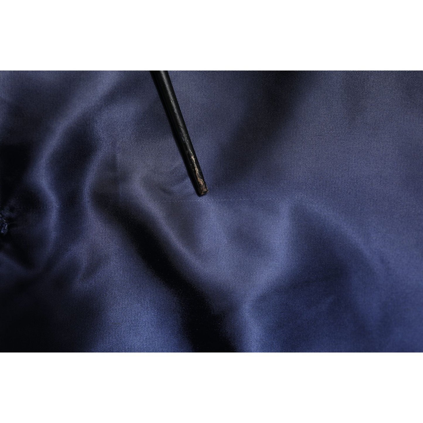 Dolce & Gabbana Blue Nylon DG Crown Full Zip Bomber Jacket