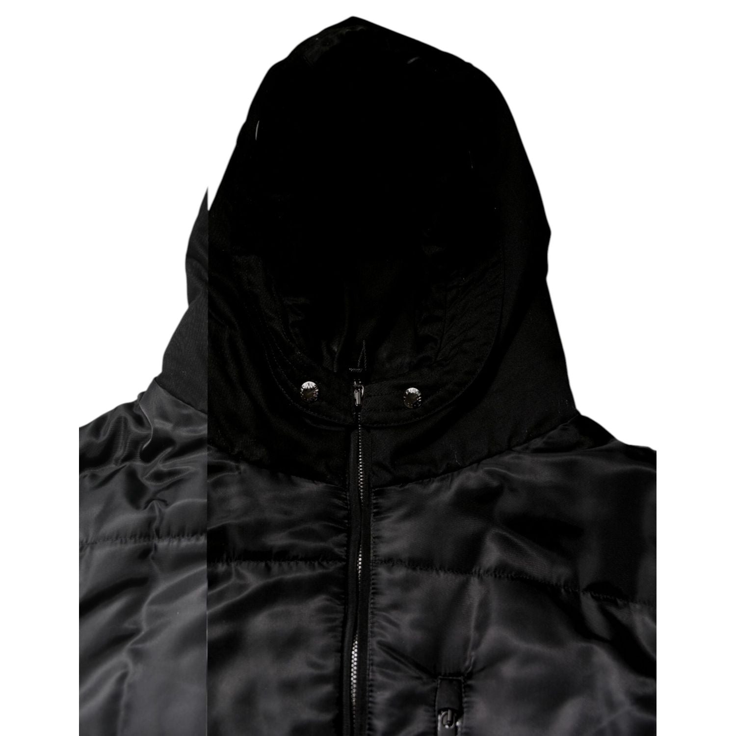 Dolce & Gabbana Black Hooded Parka Coat Winter Jacket