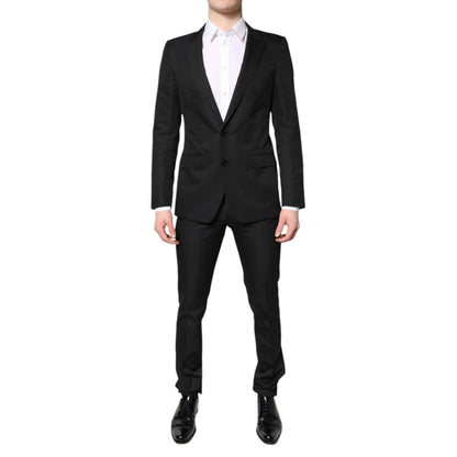 Dolce & Gabbana Black Single Breasted Formal 2 Piece Suit