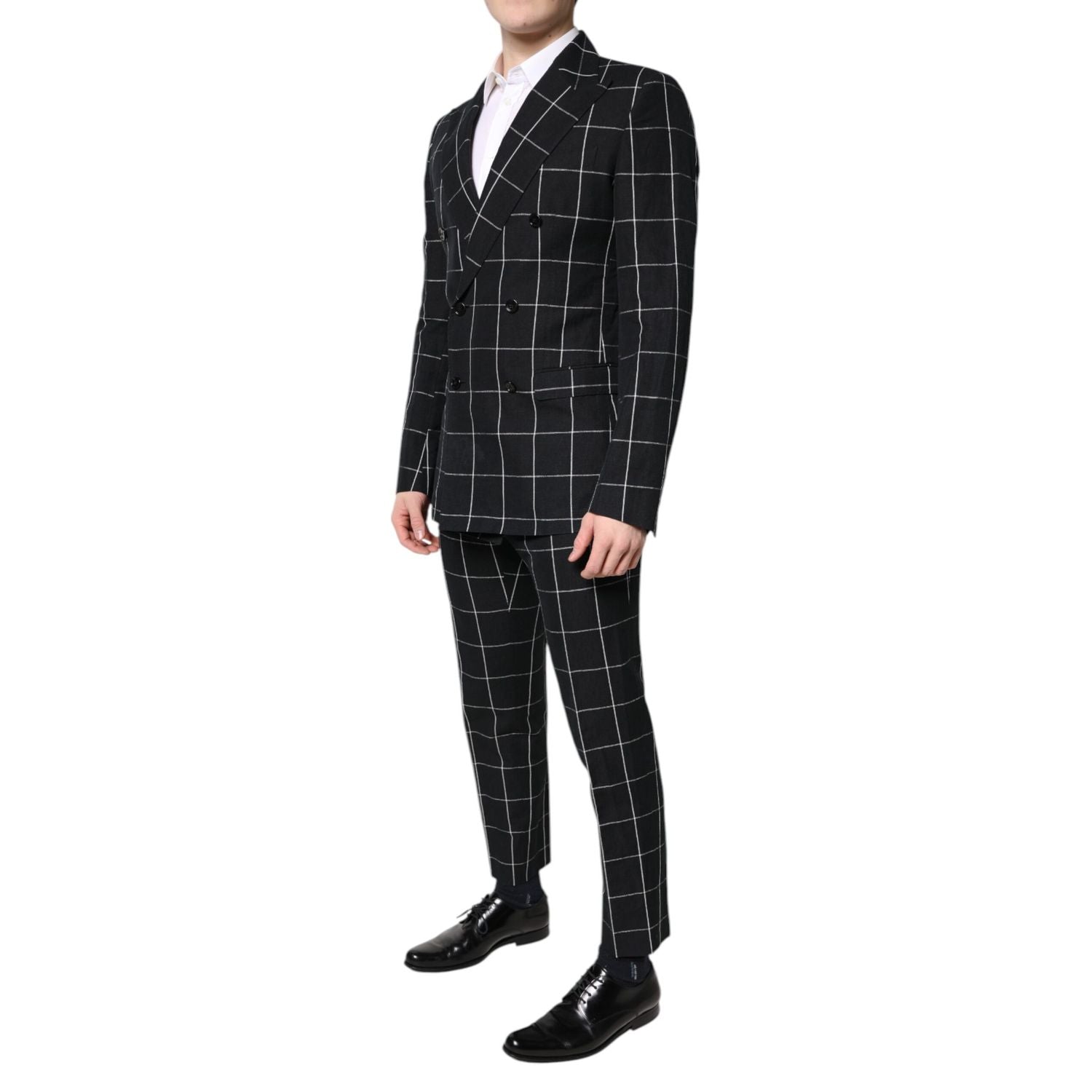 Dolce & Gabbana Black TAORMINA Double Breasted 2 Piece Suit
