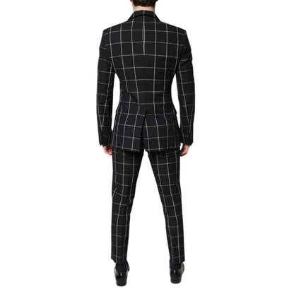 Dolce & Gabbana Black TAORMINA Double Breasted 2 Piece Suit