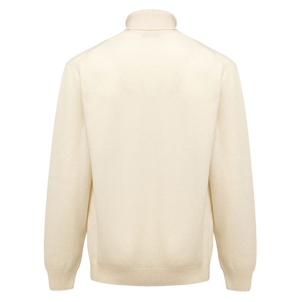 Cruciani White Cashmere Turtleneck