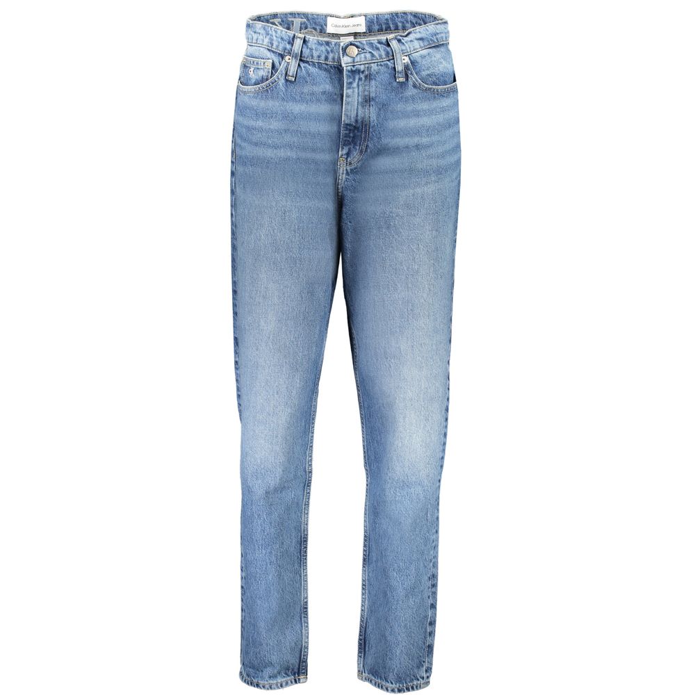 Calvin Klein Blue Cotton Mom Jeans