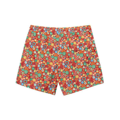 Isaia Red Polyester Swim Shorts