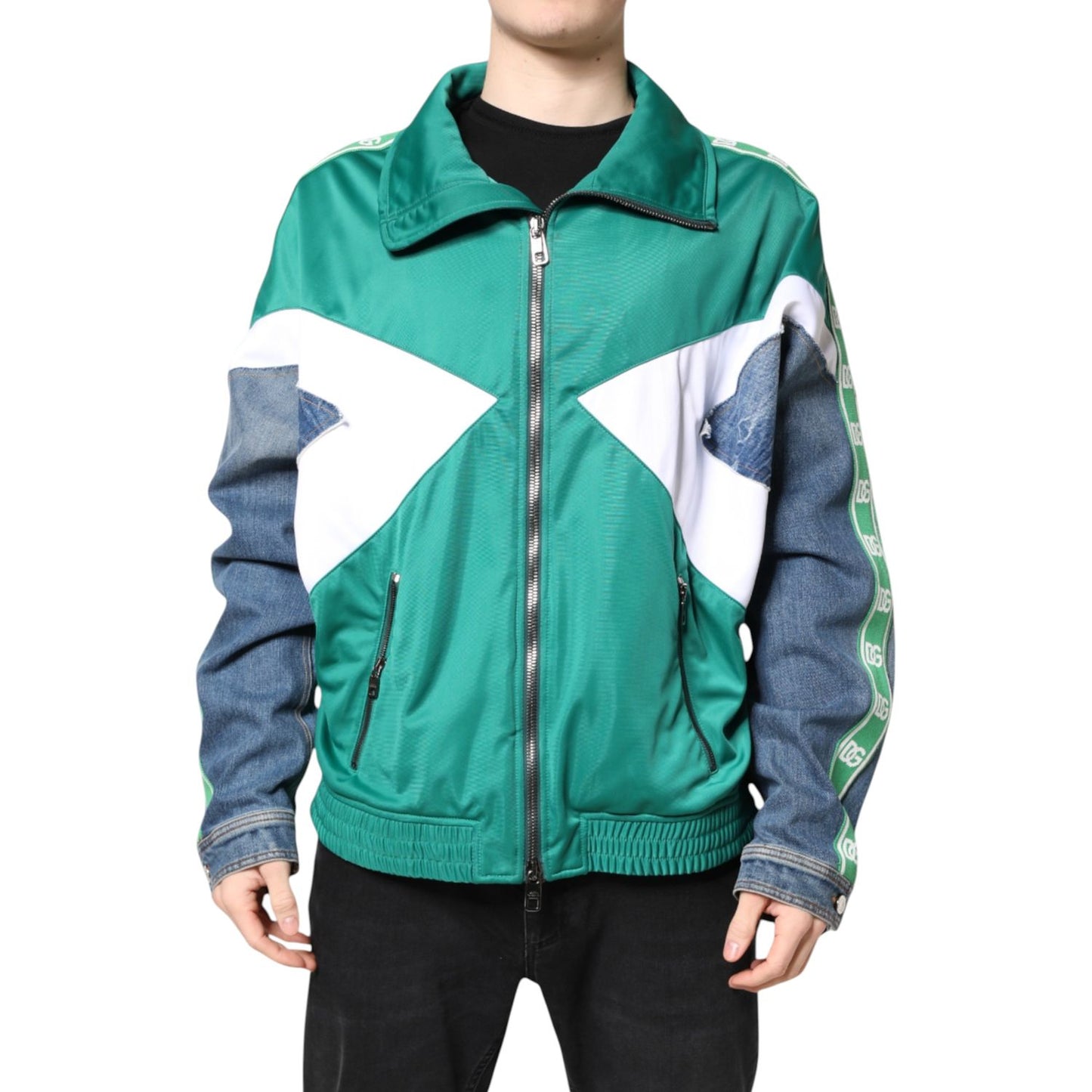 Dolce & Gabbana Multicolor Full Zip Windbreaker Jacket