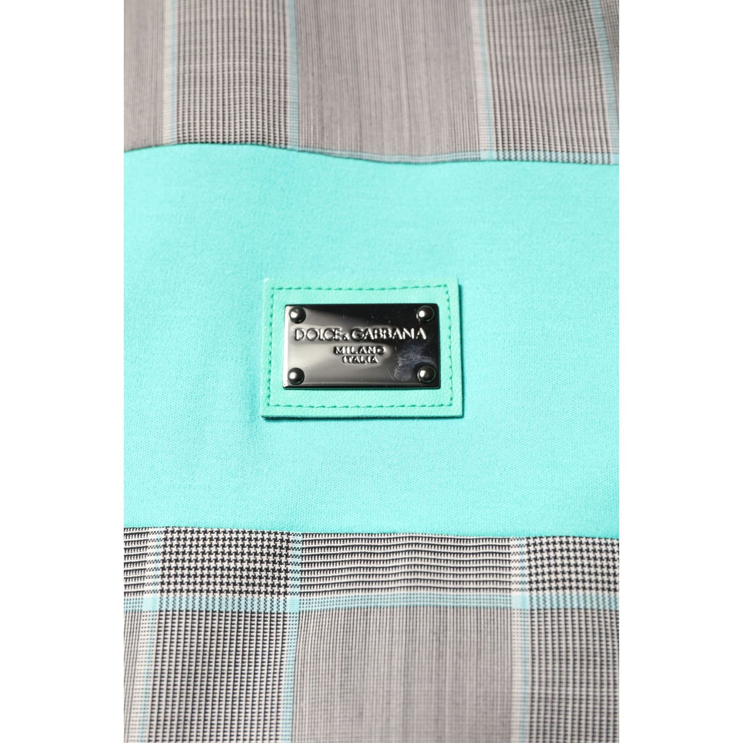 Dolce & Gabbana Multicolor Plaid Full Zip Windbreaker Jacket