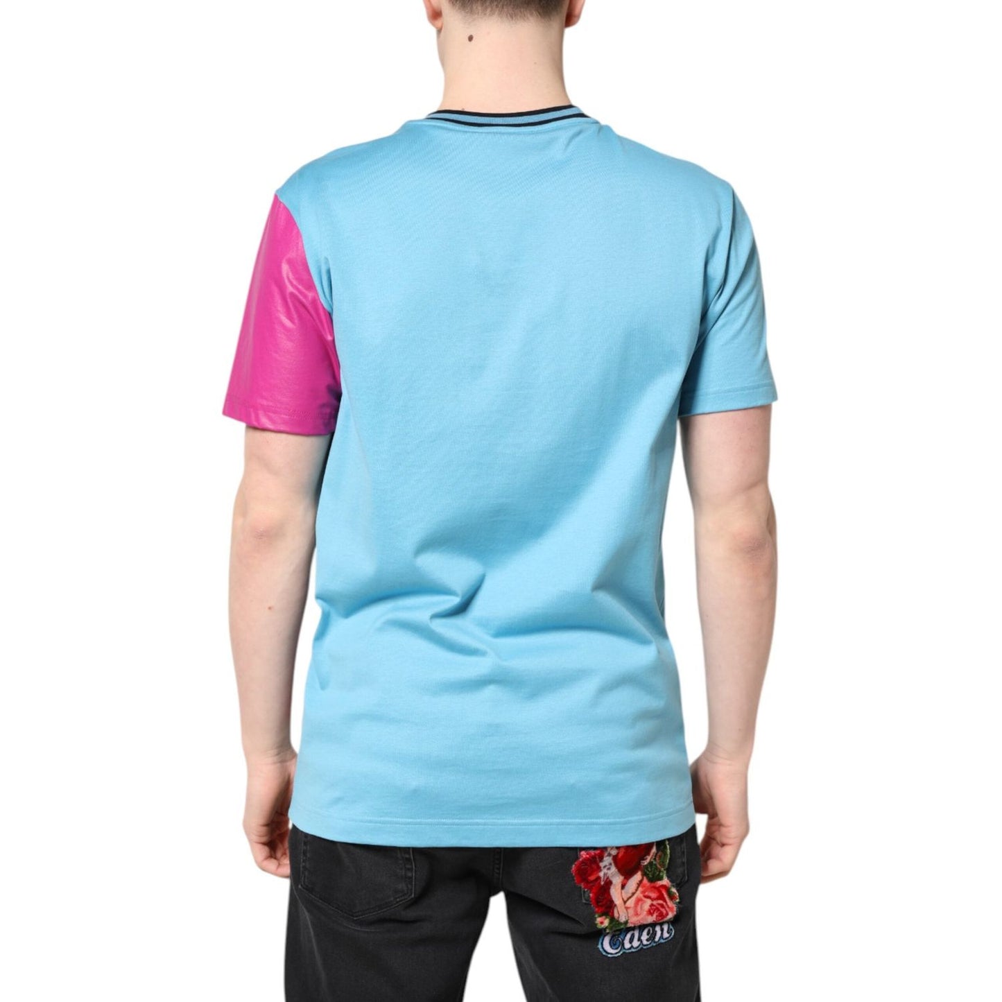 Dolce & Gabbana Multicolor Printed Logo Short Sleeve T-shirt