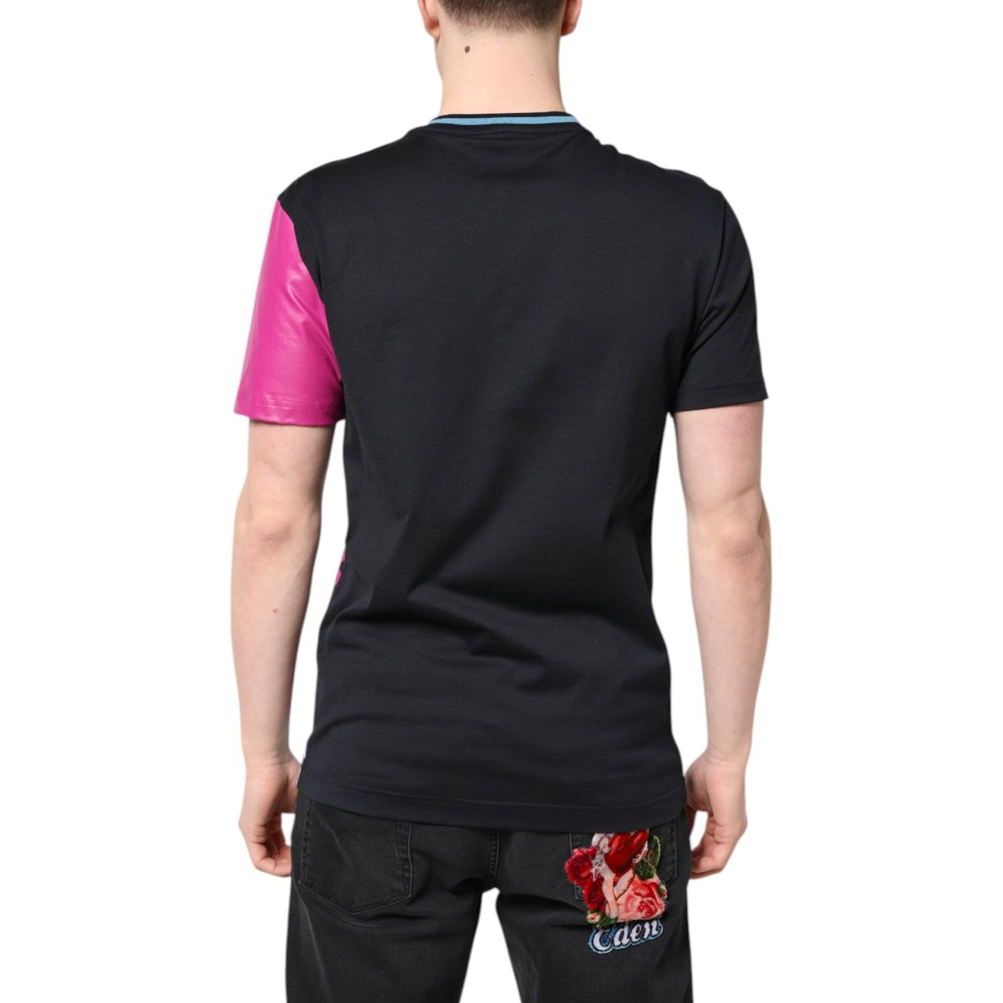 Dolce & Gabbana Multicolor Printed Logo Short Sleeve T-shirt