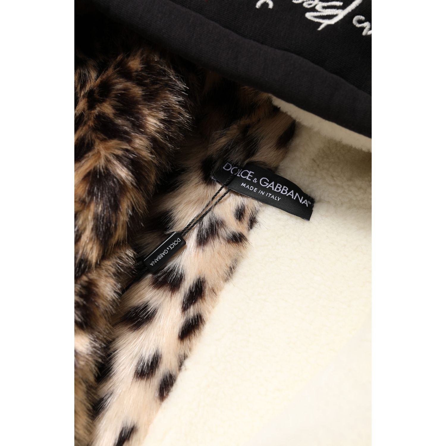 Dolce & Gabbana Black Embroidered Full Zip Hooded Jacket