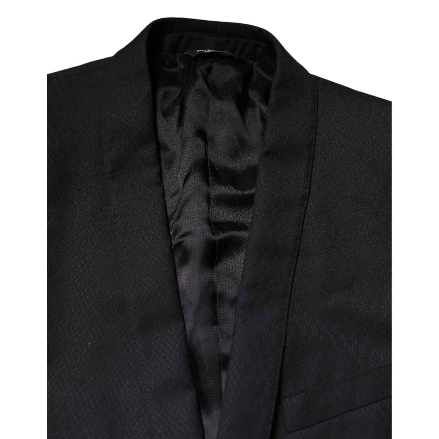 Dolce & Gabbana Black GOLD Single Breasted Suit Coat Blazer
