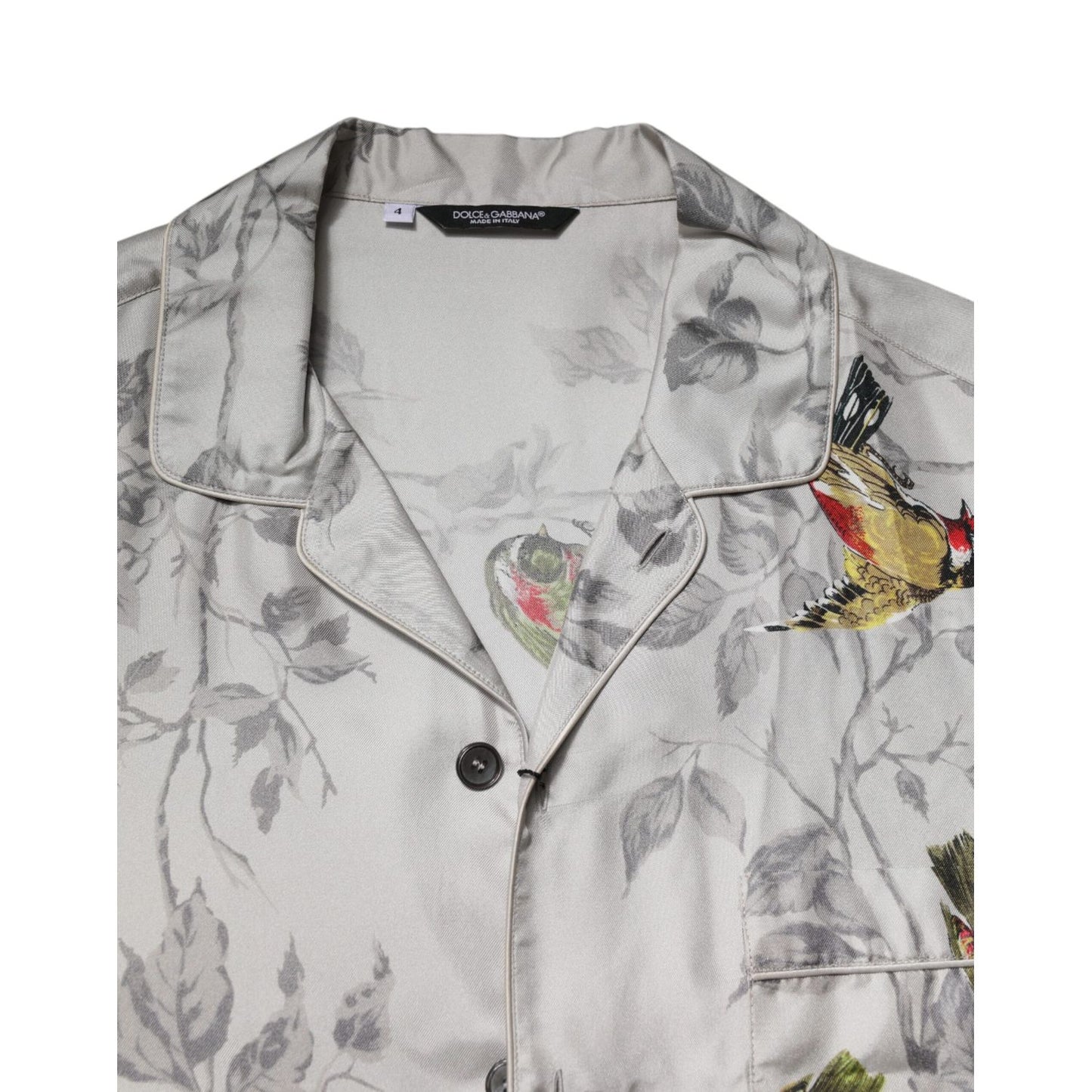 Dolce & Gabbana Multicolor Silk Printed Button Down Shirt