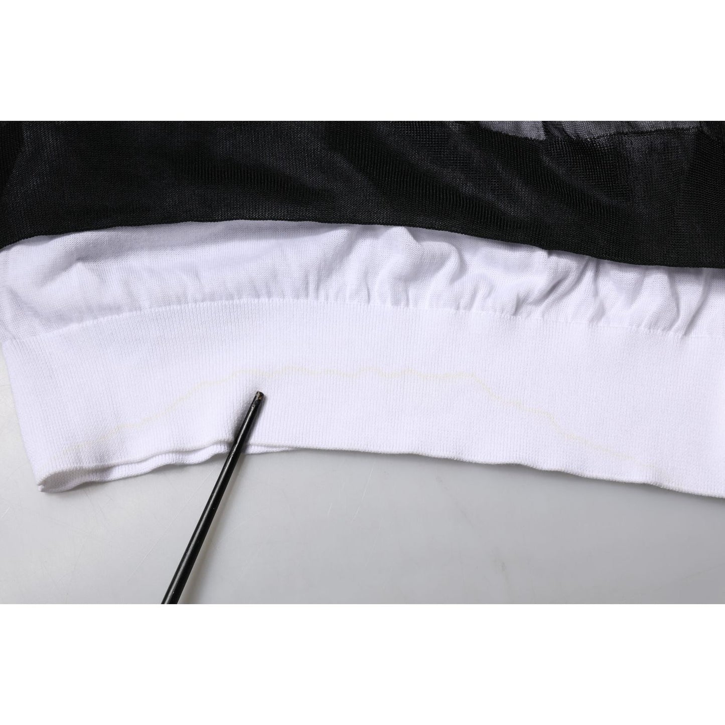 Dolce & Gabbana Black White Logo Knitted Pullover Sweater