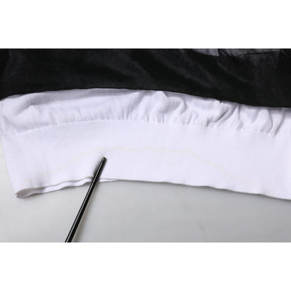 Dolce & Gabbana Black White Logo Knitted Pullover Sweater