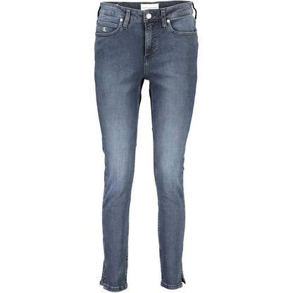Calvin Klein Blu Cotton Women Skinny Jean