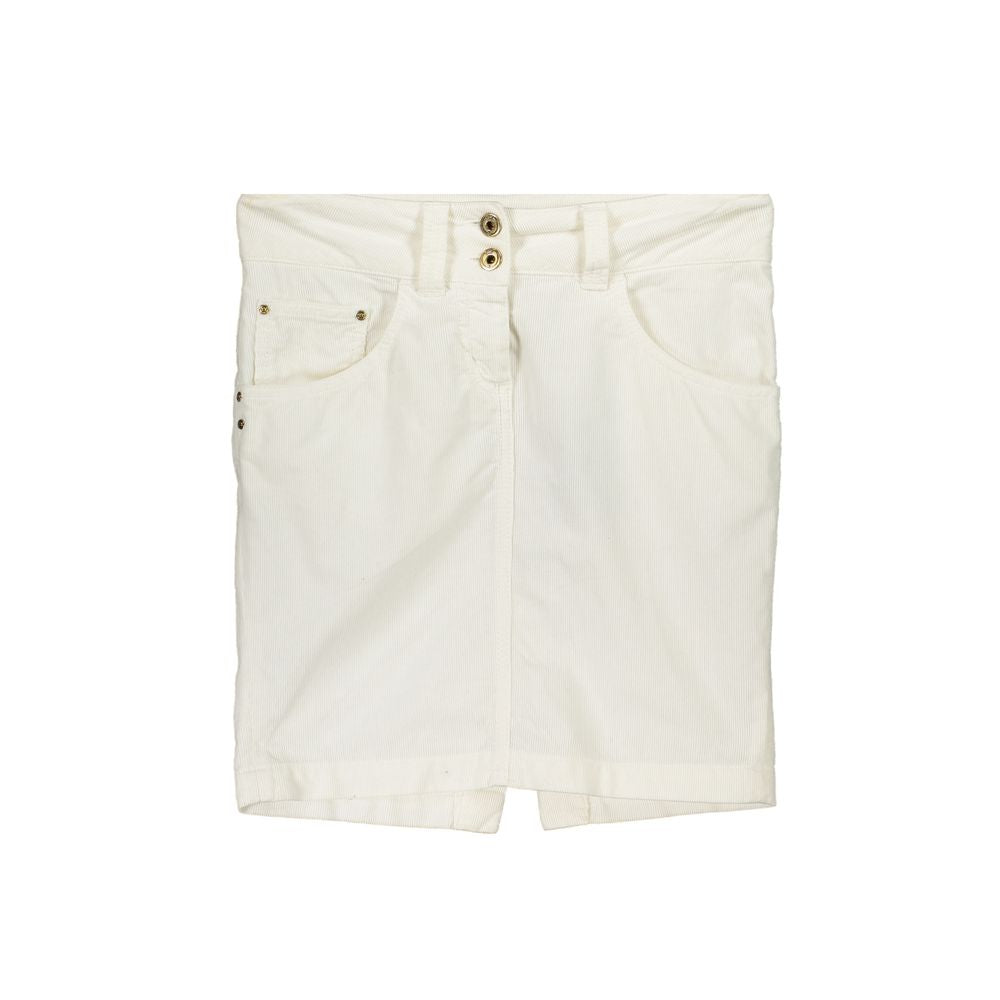 Patrizia Pepe White Cotton Mini Skirt
